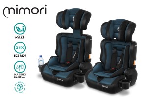 FOTELIK SAMOCHODOWY MIMORI CZARNO-ZIELONY R129 76-150 CM