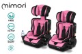 FOTELIK SAMOCHODOWY MIMORI CZARNO-RÓŻOWY R129 76-150 CM