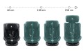 FOTELIK SAMOCHODOWY OBROTOWY ALEXANDER 360° CZARNO-SZARY 40-150 CM i-Size R129 + ISOFIX