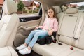 FOTELIK SAMOCHODOWY MODEL LEONARDO CZARNO-ZIELONY PIKOWANY R129 100-150 CM ISOFIX