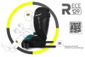 FOTELIK SAMOCHODOWY MODEL LEONARDO CZARNO-ZIELONY PIKOWANY R129 100-150 CM ISOFIX