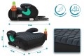 FOTELIK SAMOCHODOWY PODKŁADKA SIEDZISKO Z ISOFIX CZARNO-SZARY R129 125-150 CM