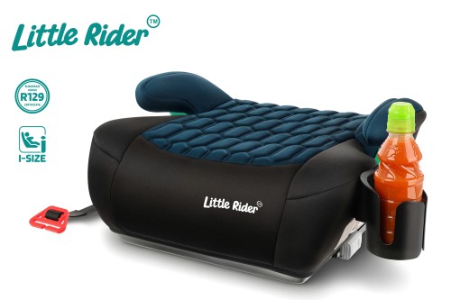 FOTELIK SAMOCHODOWY PODKŁADKA SIEDZISKO Z ISOFIX CZARNO-MORSKI R129 125-150 CM