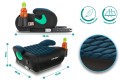 FOTELIK SAMOCHODOWY PODKŁADKA SIEDZISKO Z ISOFIX CZARNO-MORSKI R129 125-150 CM