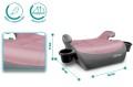 FOTELIK SAMOCHODOWY PODKŁADKA SIEDZISKO MIMORI SZARO-RÓŻOWY ISOFIX R129 125-150 CM