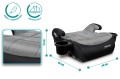 FOTELIK SAMOCHODOWY PODKŁADKA SIEDZISKO MIMORI CZARNO-SREBRNY ISOFIX R129 125-150 CM