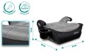 FOTELIK SAMOCHODOWY PODKŁADKA SIEDZISKO MIMORI CZARNO-SREBRNY R129 125-150 CM