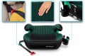 FOTELIK SAMOCHODOWY PODKŁADKA SIEDZISKO MIMORI CZARNO-ZIELONY ISOFIX R129 125-150 CM