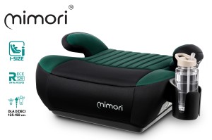 FOTELIK SAMOCHODOWY PODKŁADKA SIEDZISKO MIMORI CZARNO-ZIELONY R129 125-150 CM