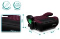 FOTELIK SAMOCHODOWY PODKŁADKA SIEDZISKO MIMORI CZARNO-BORDOWY ISOFIX R129 125-150 CM