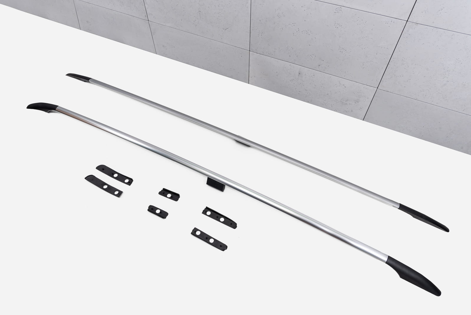 Barres De Toit ACE-1 Pour Mercedes EQV (W447) 2019-2024 - 3 Barres En Aluminium Gris - Charge Max 75 Kg En Roulant